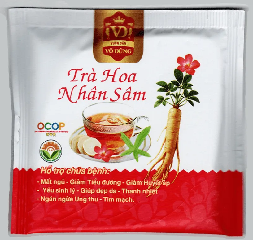 Trà hoa nhân sâm Võ Dũng hộp nhỏ (1,7g x 15 túi)